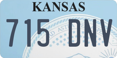 KS license plate 715DNV