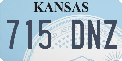 KS license plate 715DNZ