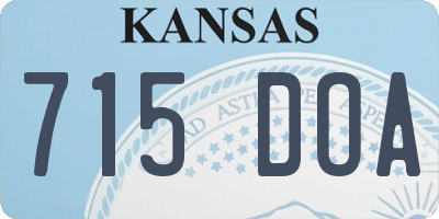 KS license plate 715DOA