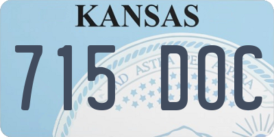KS license plate 715DOC