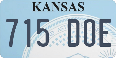 KS license plate 715DOE
