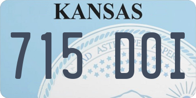 KS license plate 715DOI