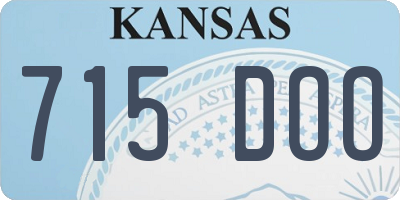 KS license plate 715DOO