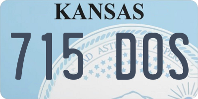 KS license plate 715DOS