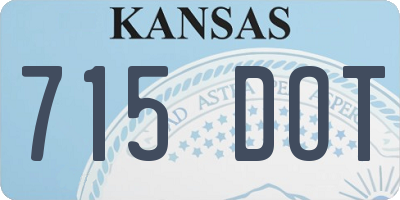 KS license plate 715DOT