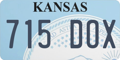 KS license plate 715DOX