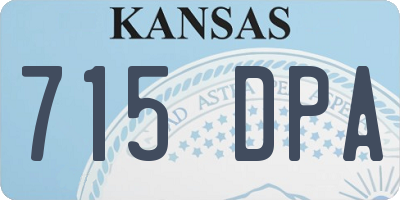 KS license plate 715DPA