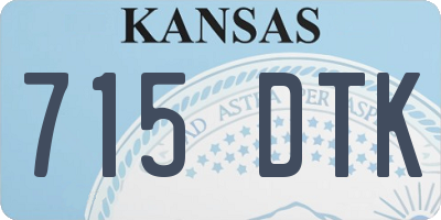 KS license plate 715DTK