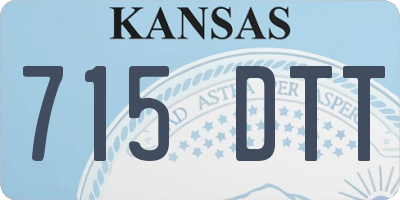 KS license plate 715DTT