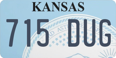 KS license plate 715DUG