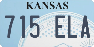 KS license plate 715ELA