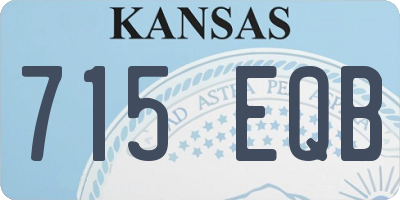 KS license plate 715EQB