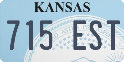 KS license plate 715EST