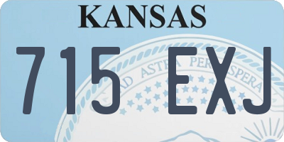 KS license plate 715EXJ