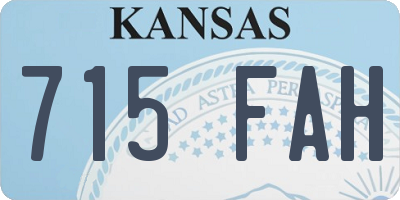 KS license plate 715FAH