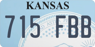 KS license plate 715FBB