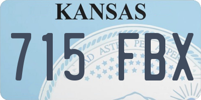 KS license plate 715FBX
