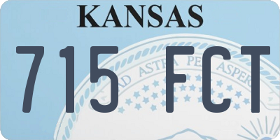 KS license plate 715FCT