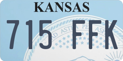 KS license plate 715FFK