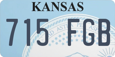 KS license plate 715FGB
