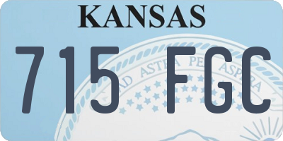 KS license plate 715FGC