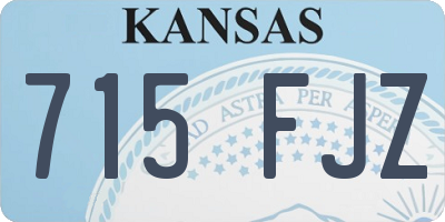 KS license plate 715FJZ