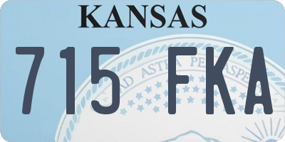 KS license plate 715FKA