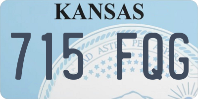 KS license plate 715FQG