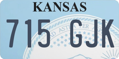 KS license plate 715GJK