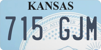 KS license plate 715GJM
