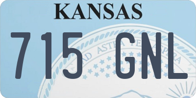 KS license plate 715GNL