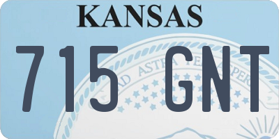 KS license plate 715GNT