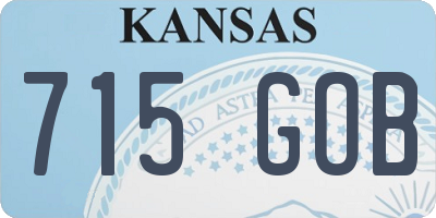 KS license plate 715GOB