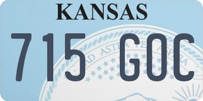 KS license plate 715GOC