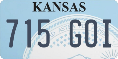 KS license plate 715GOI
