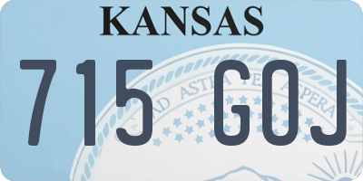 KS license plate 715GOJ