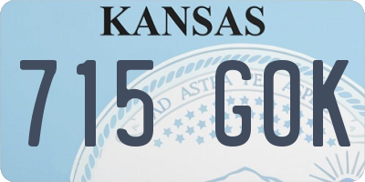 KS license plate 715GOK
