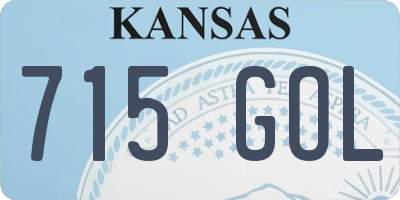 KS license plate 715GOL