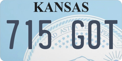 KS license plate 715GOT
