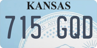 KS license plate 715GQD