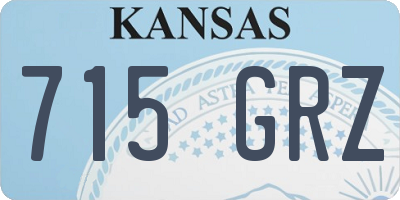 KS license plate 715GRZ