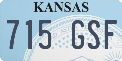KS license plate 715GSF