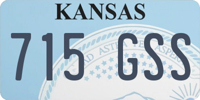 KS license plate 715GSS