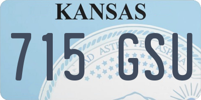 KS license plate 715GSU
