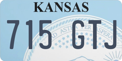 KS license plate 715GTJ