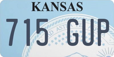 KS license plate 715GUP