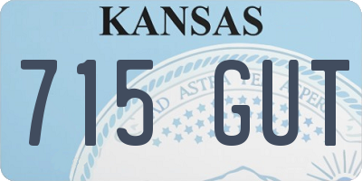 KS license plate 715GUT