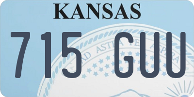 KS license plate 715GUU