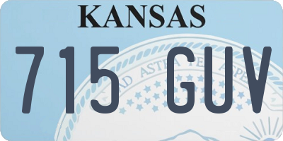 KS license plate 715GUV