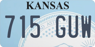 KS license plate 715GUW